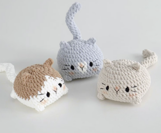 No-sew 3in1 Cat Bun Cat Loaf Amigurumi Crochet Pattern Bundle